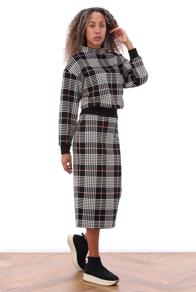 K-Design - Tartan midi jurk (B622)