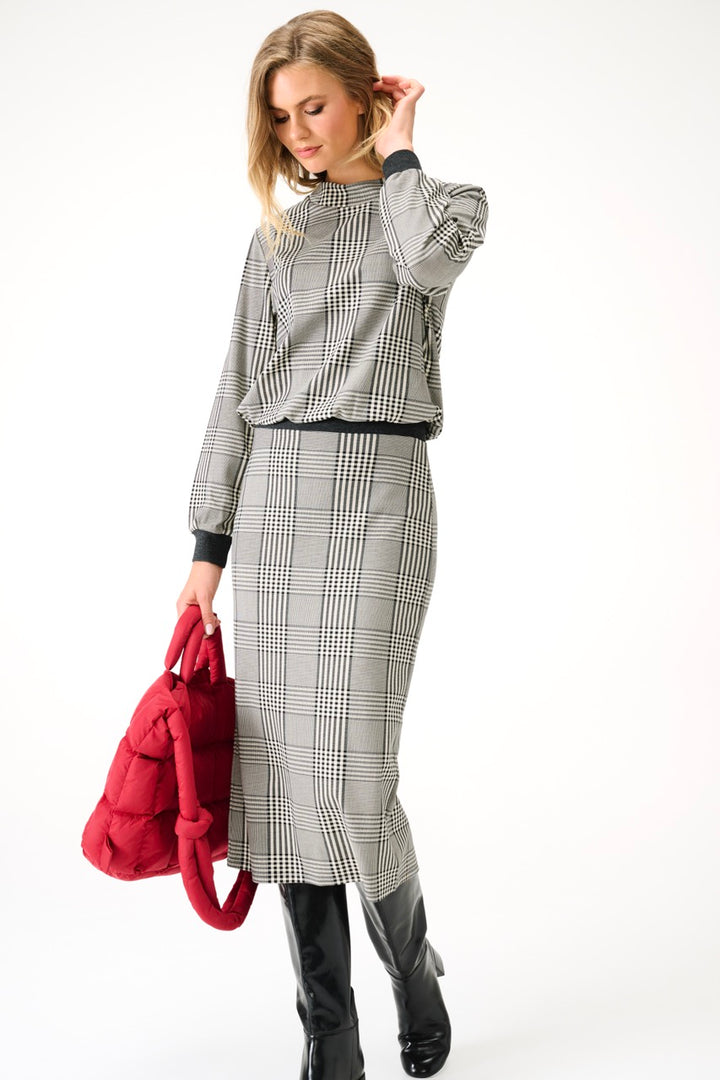 K-Design - Tartan midi jurk (B622)