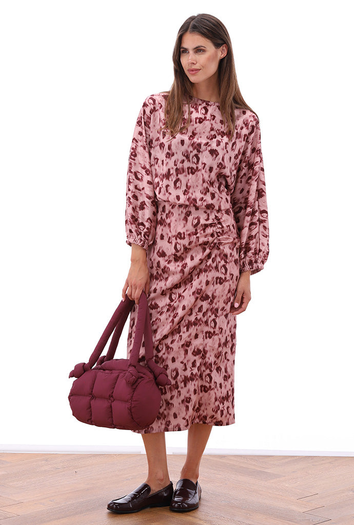 K-Design - Maxi jurk met rits en wijde mouwen (B778)