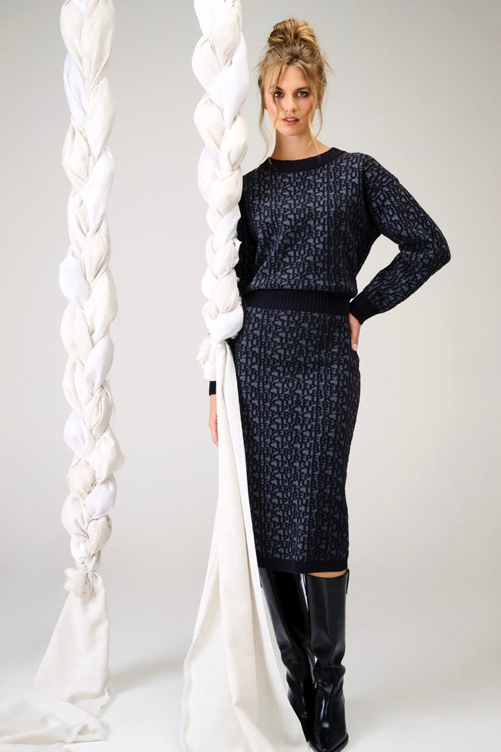 K-Design - Maxi jurk met tekst (B835)