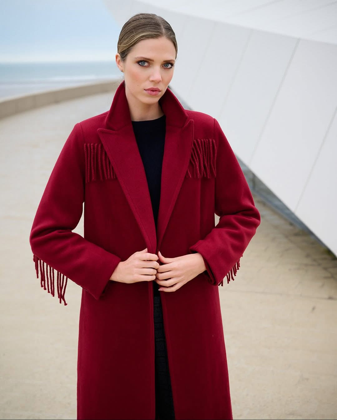 K-Design - Mantel met franjes (B901)