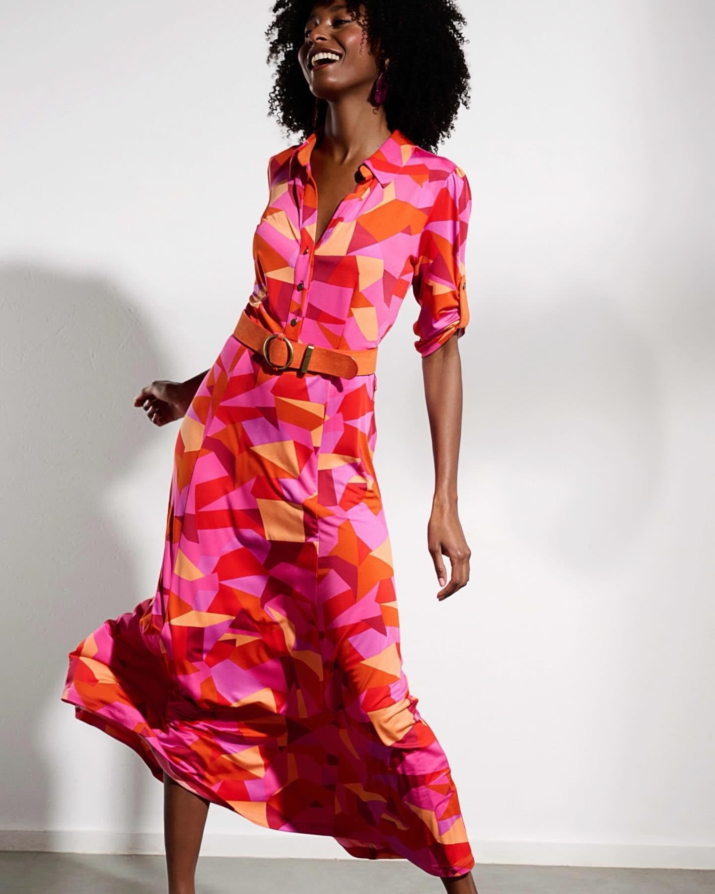 Maxi-jurk met print voor dames in Paars Maxi-jurk met print voor dames in Paars
