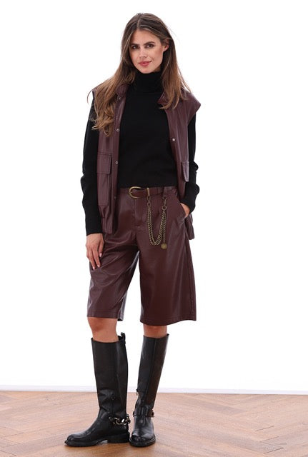 K-Design - Vegan lederen bomber jas (B759)