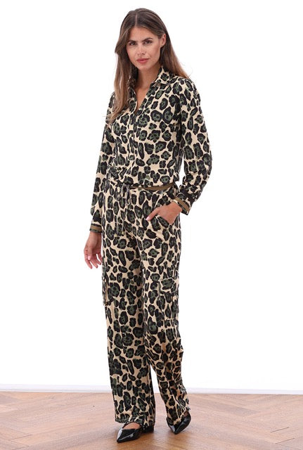 K-Design - Jumpsuit met luipaard design (B110)