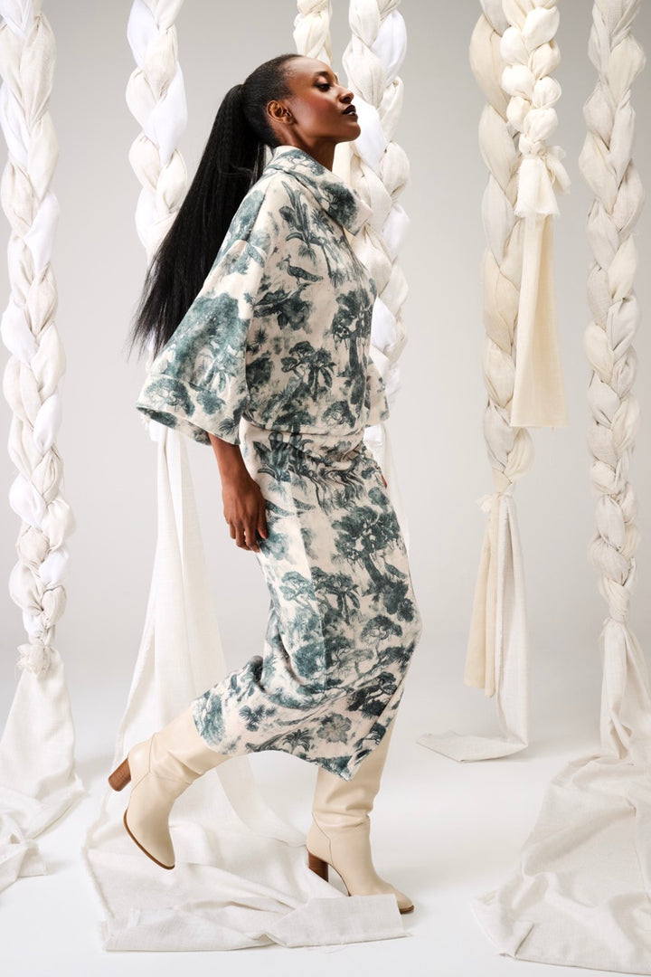 K-Design - Top met rolkraag & design (B405)