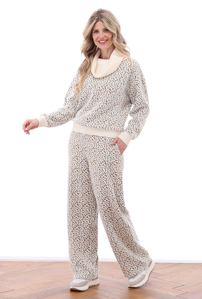 K-Design - Broek met dessin en trekkoord (B492)