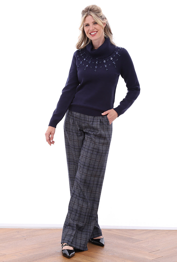 K-Design - Wijde tartan broek (B609)