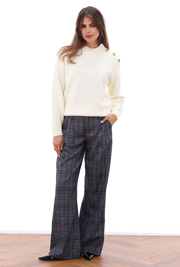 K-Design - Wijde tartan broek (B609)