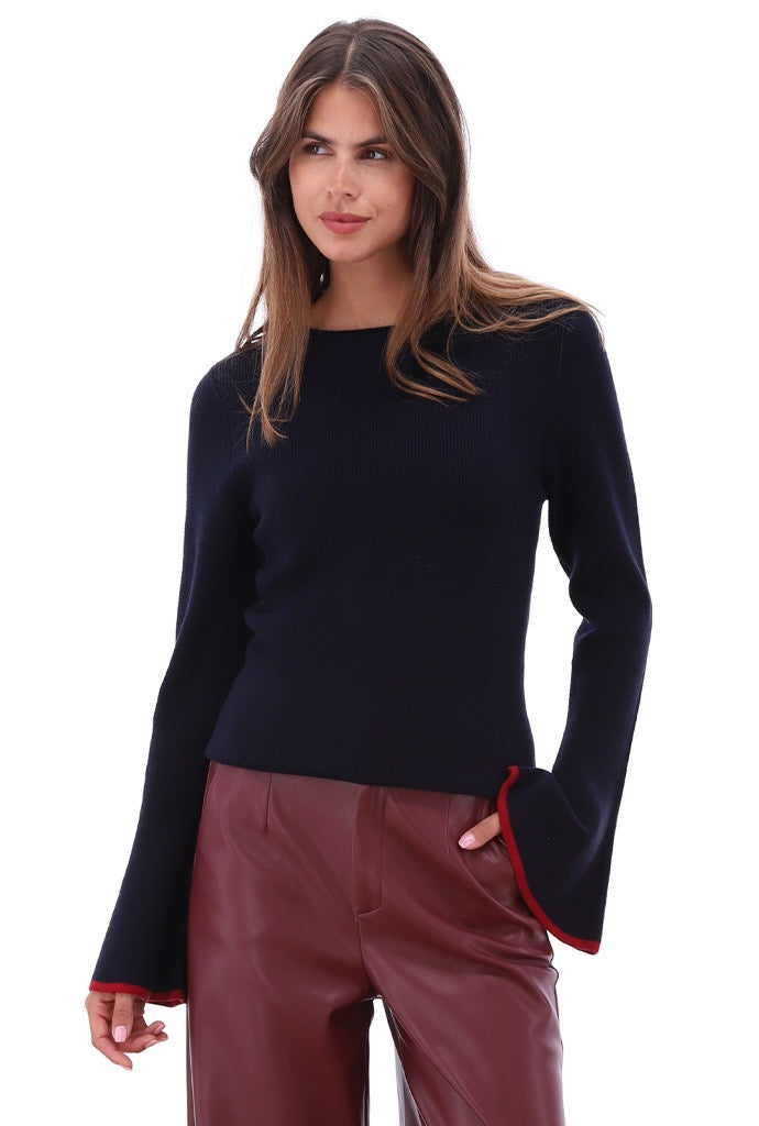 K-Design - Vegan lederen broek met plooien (B750)