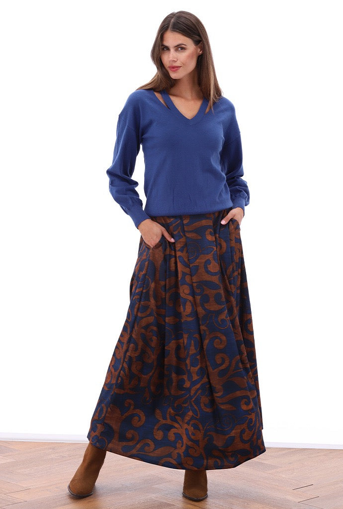 K-Design - Rok met plooien & design (B312)