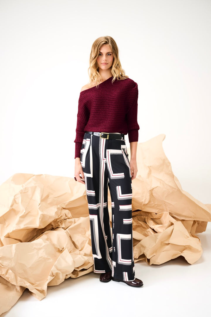 K-Design - Broek met design & bijpassende riem (B332)