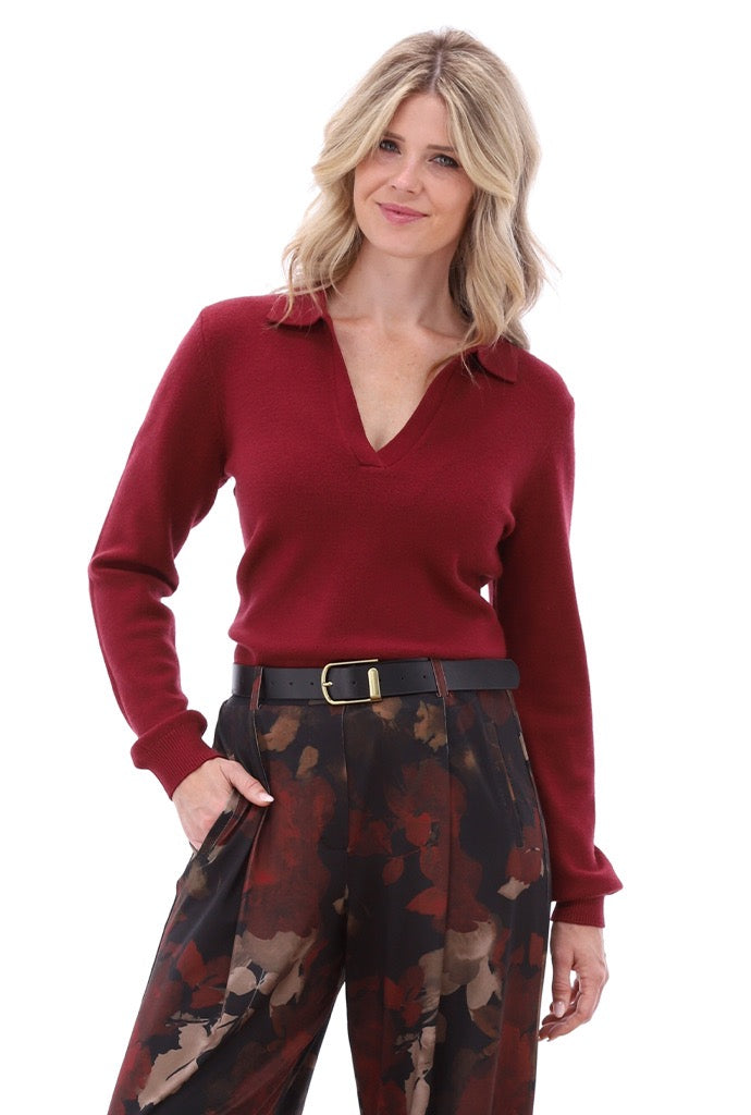 K-Design - Wijde broek met design & bijpassende riem (B125)