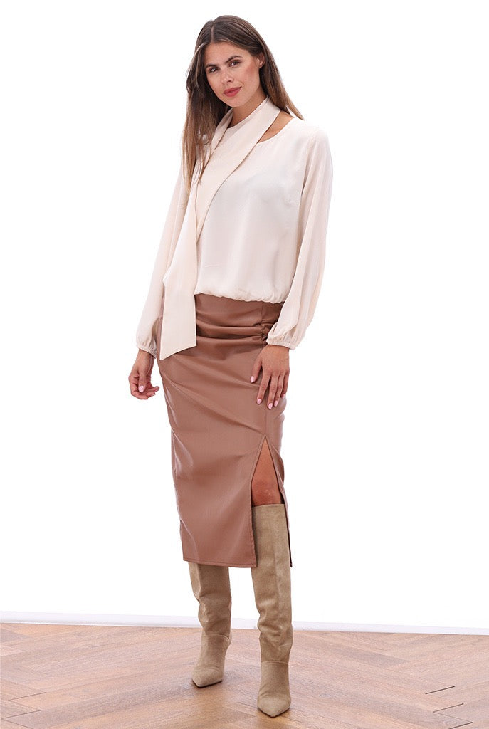 K-Design - Top met vaste sjaal (B776)