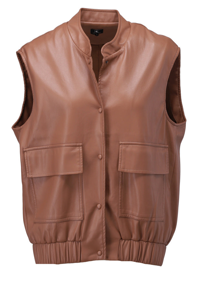 K-Design - Vegan lederen bomber jas (B759)