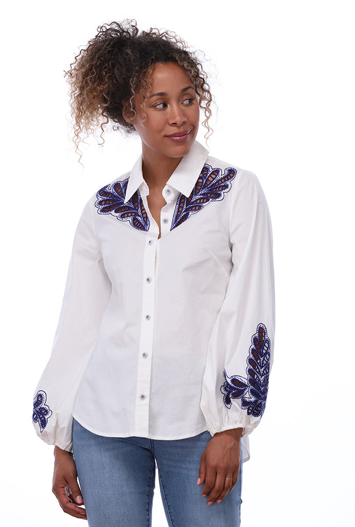 You're my lobster - Blouse met borduursel (C731L)