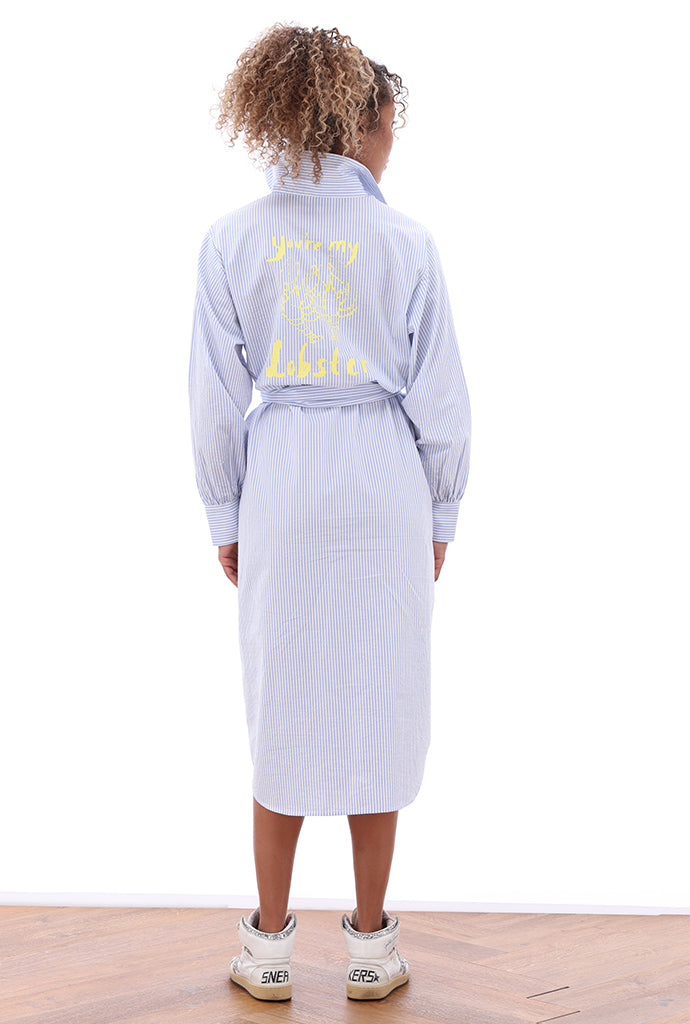 You're my lobster - Maxi jurk in seersucker (C764L)