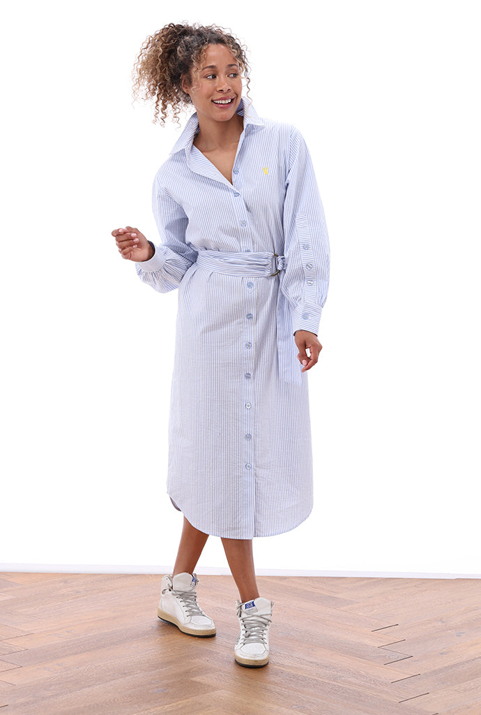 You're my lobster - Maxi jurk in seersucker (C764L)