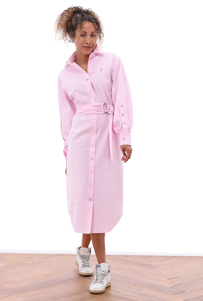 You're my lobster - Maxi jurk in seersucker (C764L)