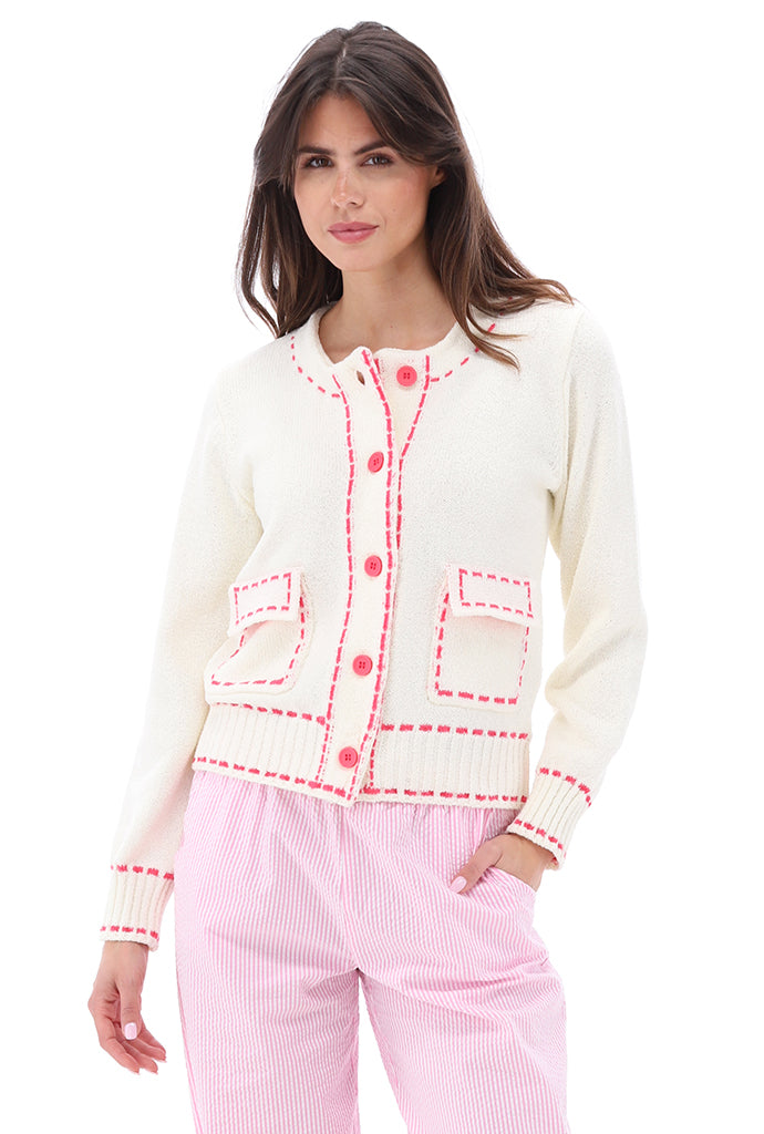 You're my lobster - Cardigan met contrast (C810L)