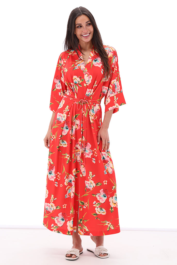 K-design - Maxi jurk met bloemenprint (C201)