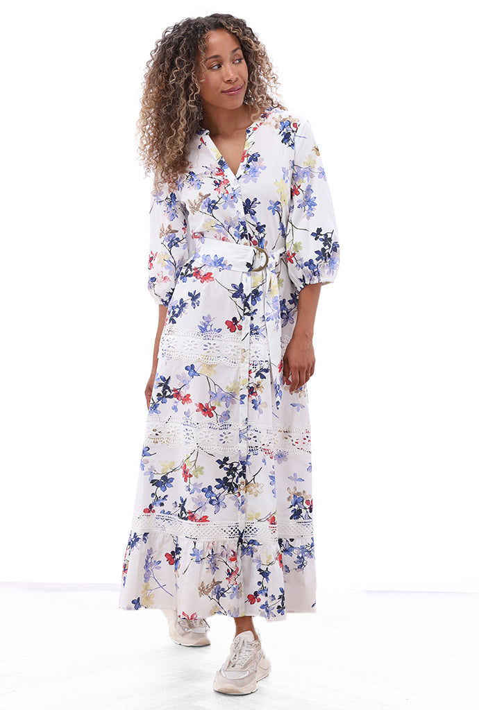 You're my lobster - Maxi jurk met design & kant (C719L)