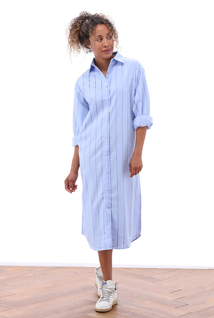 You're my lobster - Maxi jurk met strepen 'I love my lobster' (C956L)