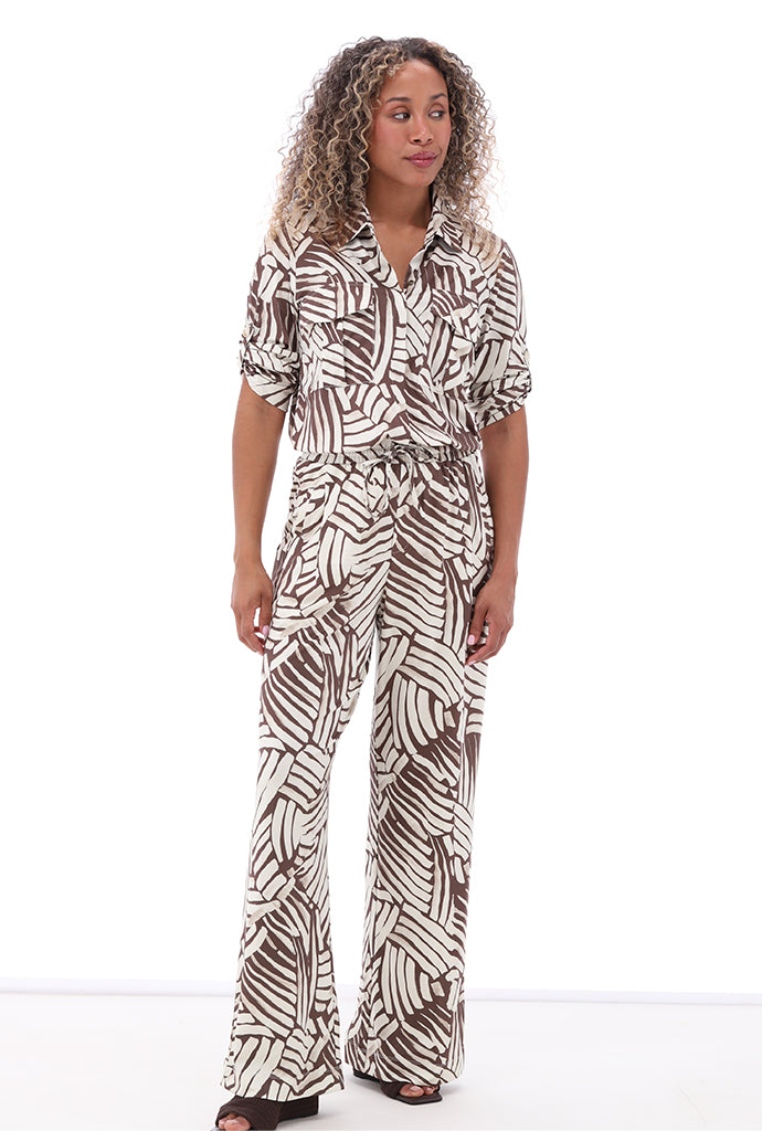 K-design - Jumpsuit met print en trekkoord (C204)