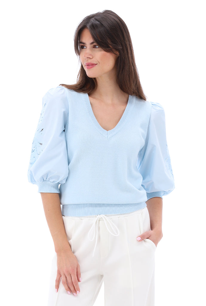 You're my lobster - V hals pull met borduursel (C808L)