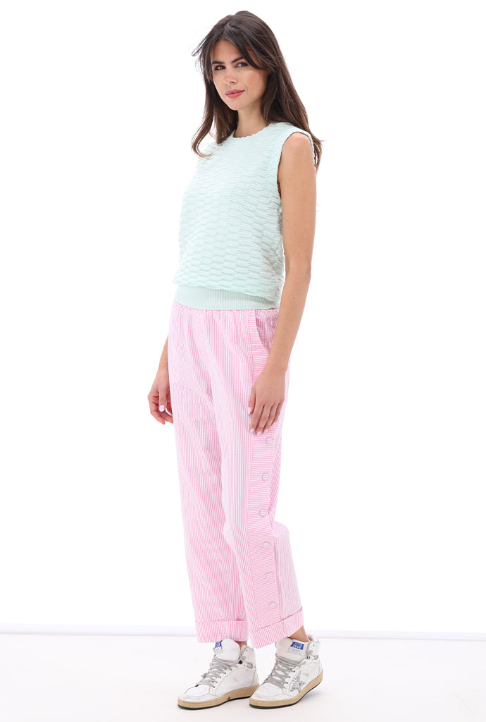 You're my lobster - Joggingstijl broek in seersucker (C763L)