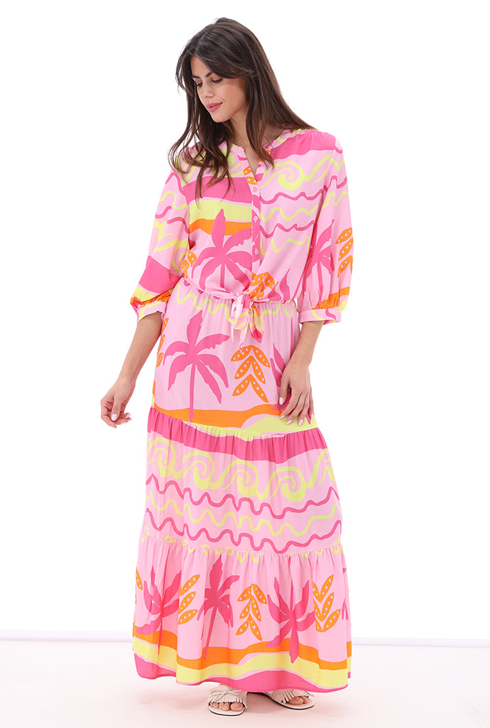 K-design - Blouse met print en pofmouwen (C161)