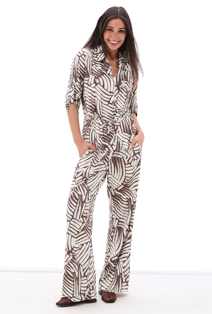 K-design - Blouse met print en trekkoord (C212)