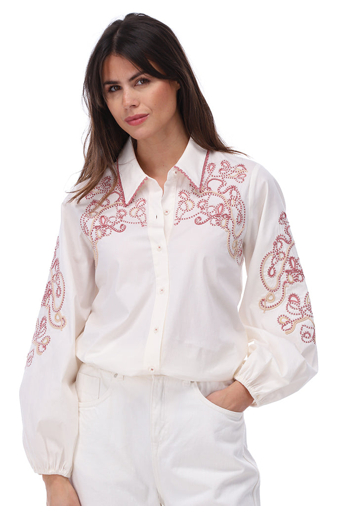 You're my lobster - Blouse met borduursel (C702L)