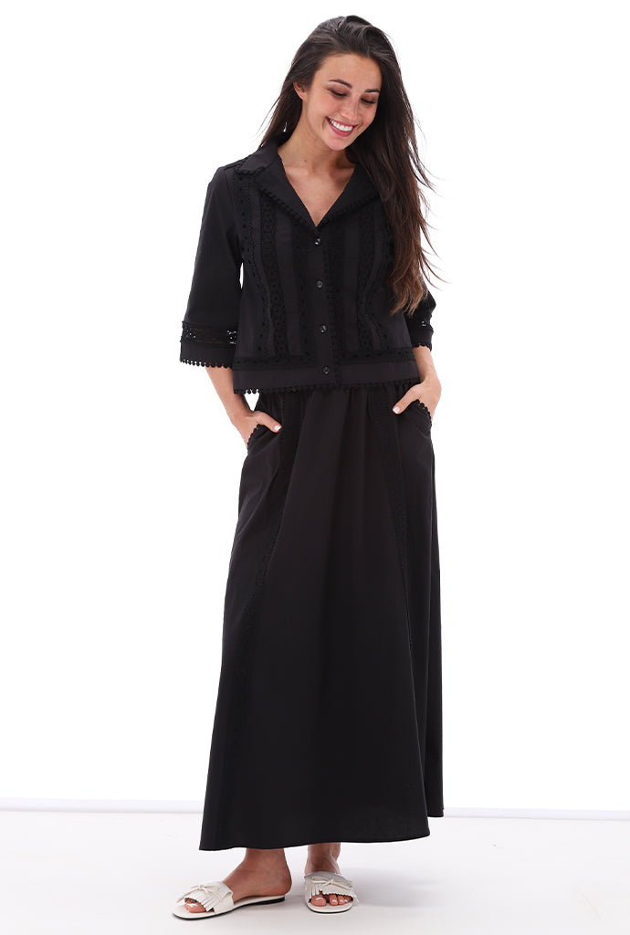 You're my lobster - Blouse met kant (C706L)