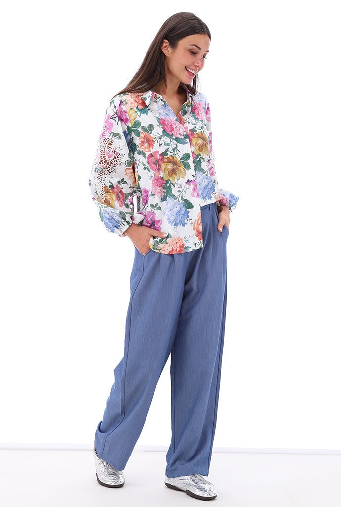 You're my lobster - Blouse met borduursel & design (C726L)