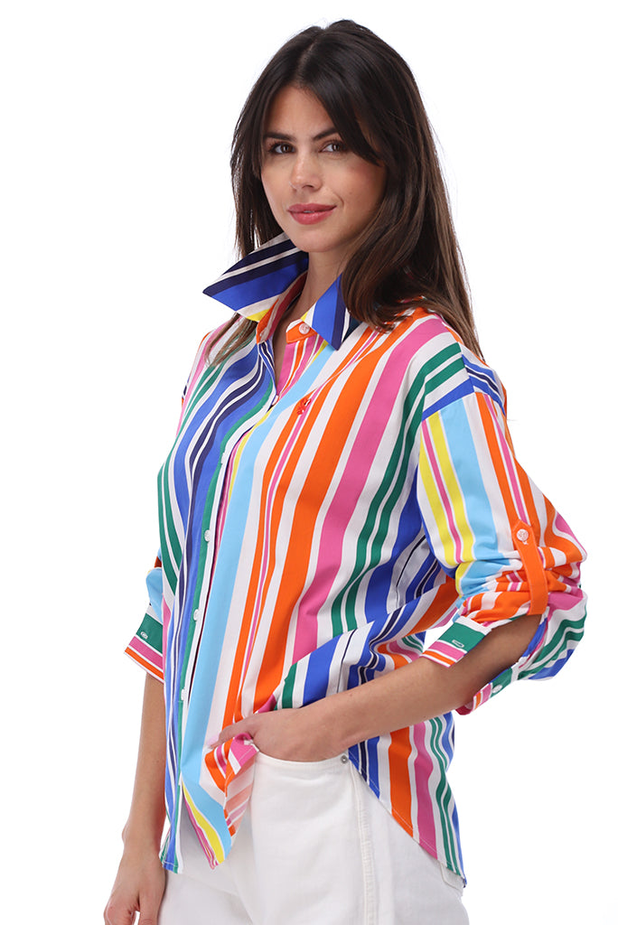 You're my lobster - Blouse met strepen & kreeft (C728L)