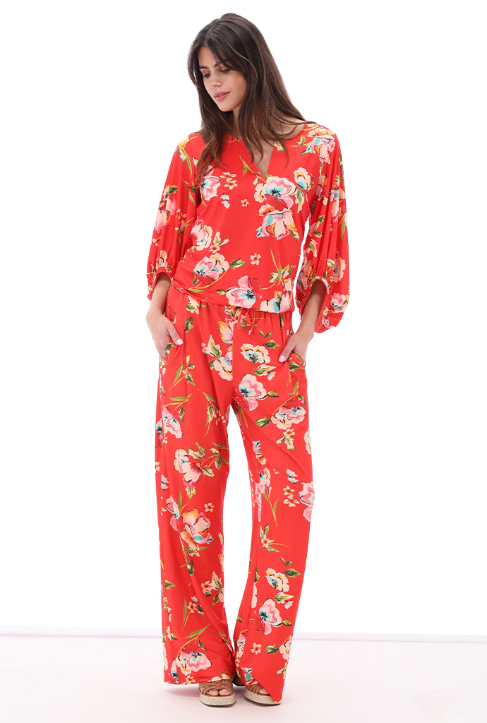 K-design - Top met bloemenprint (C203)