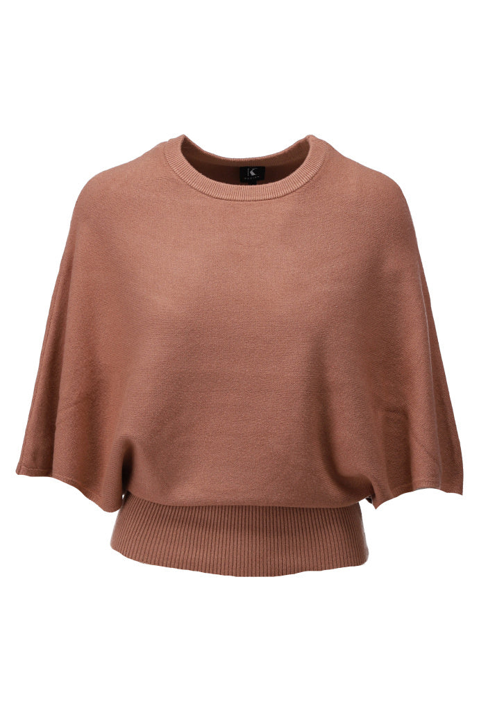 K-Design Pull cape-stijl - B857 - Mocha mousse - Mocha mousse