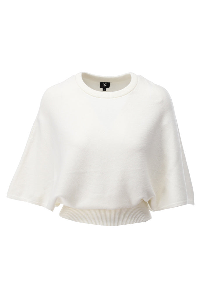 K-Design Pull cape-stijl - B857 - Ecru - Ecru