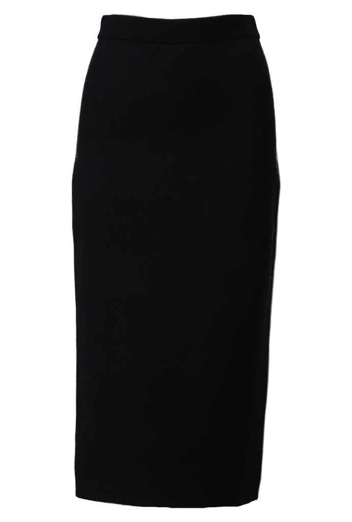 K-Design Rok met contrast bies - B860 - Black - Black