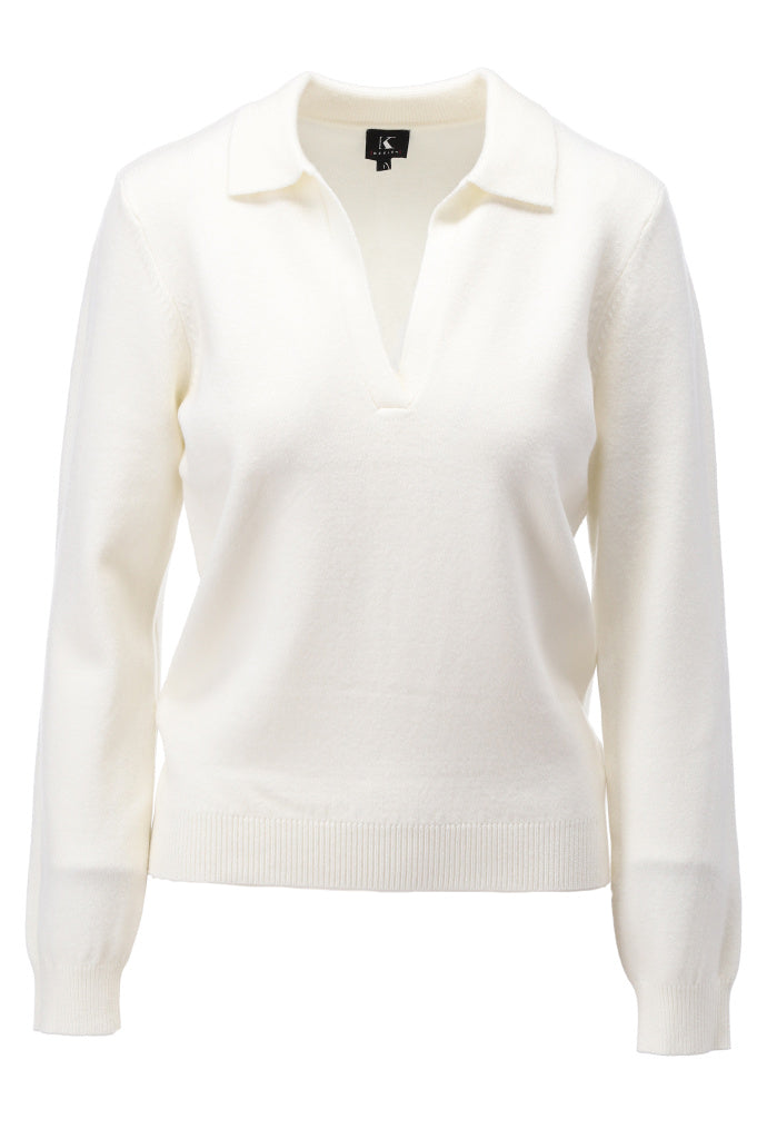 K-Design Pull met polokraag - B864 - Ecru - Ecru