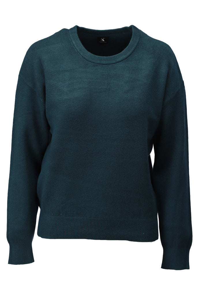 K-Design Pull ronde hals - B865 - Deep teal - Deep teal