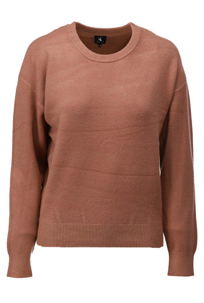 K-Design Pull ronde hals - B865 - Mocha mousse - Mocha mousse