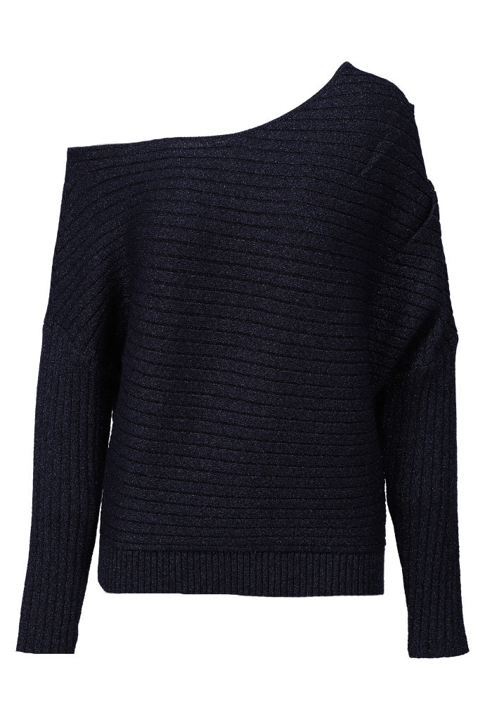 K-Design Pull met lurex - B869 - Dark Blue - Dark Blue