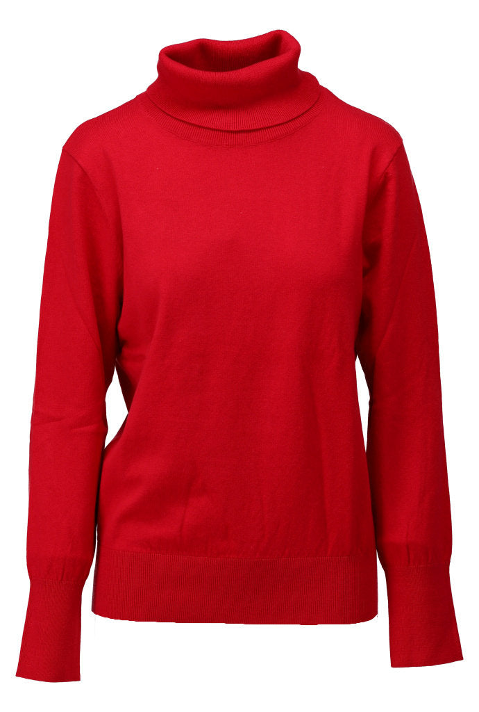 K-Design Pull met rolkraag - B873 - Lipstick red - Lipstick red