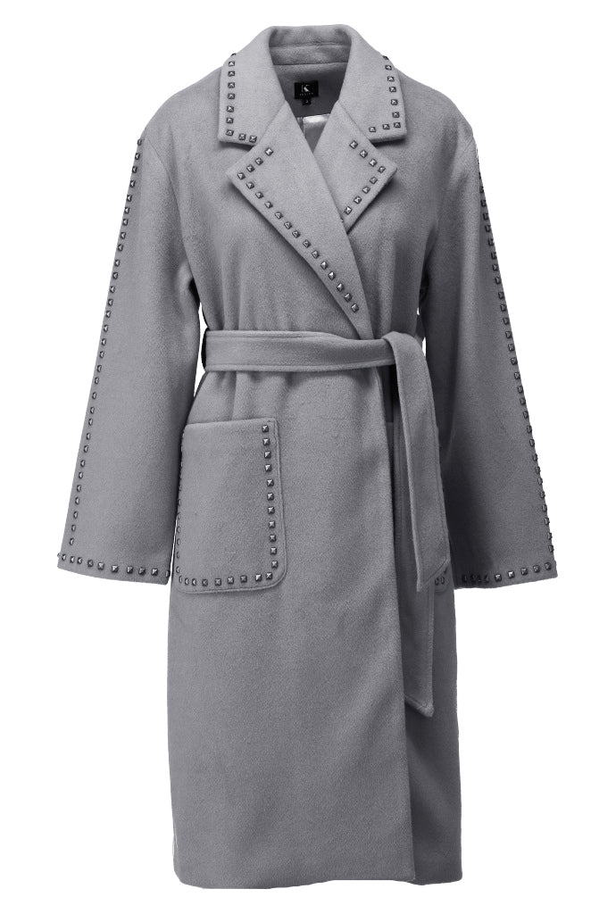 K-Design Mantel met studs - B900 - Grey - Grey