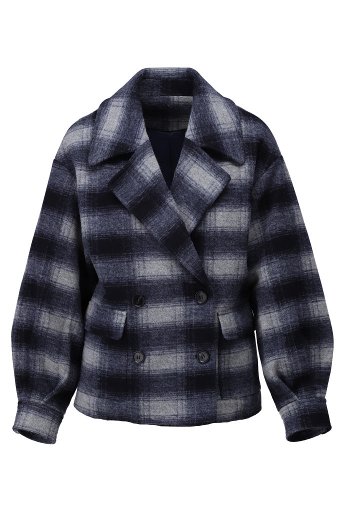 K-Design Tartan jas - B906 - Dark Blue - Dark Blue