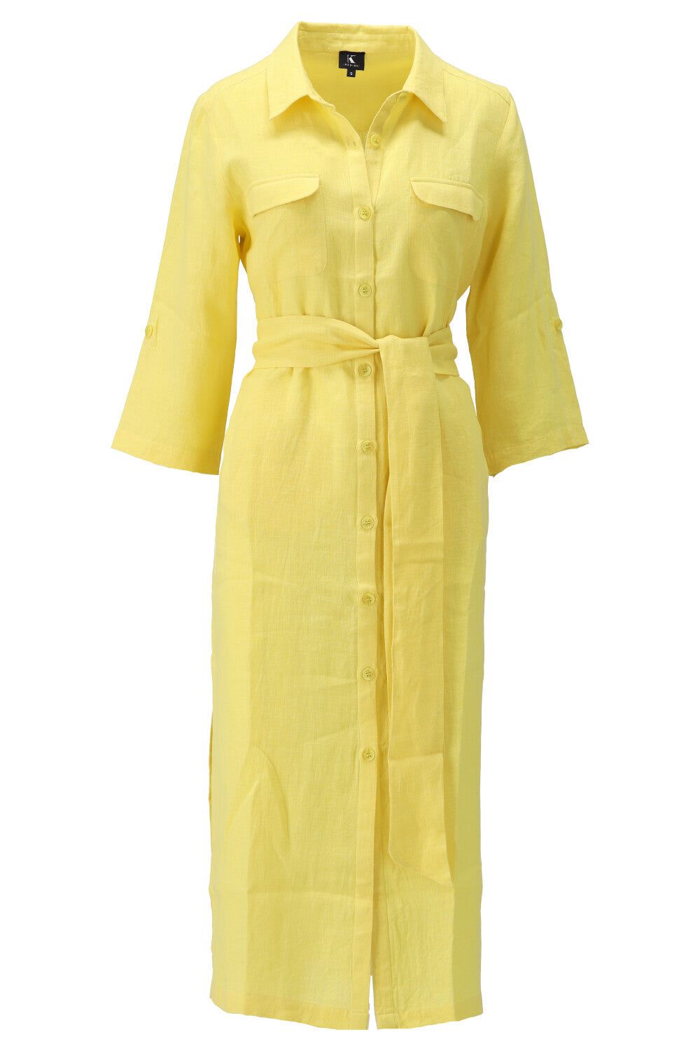 K-Design K-Design - Maxi dress met zakjes, knopen, slip en riem (U603) - What Els!